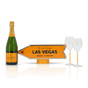 Veuve Clicquot Arrow Las Vegas mit 2 Gläser