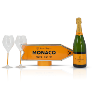 Veuve Clicquot Arrow Monaco mit 2 Gläser