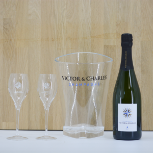 Victor & Charles Le Brut mit Cooler und 2 Gläser